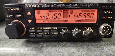 YAESU FT-4700RH  Dual Band Transceiver W/Mic Mounting Bracket*TESTED AND WORKS • $127.50