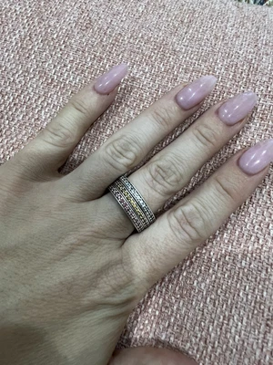 $32 • Buy PANDORA Eternity Cubic Zironia Stackable Silver Ring Sz 60 Pink