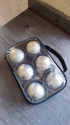 £19.07 • Buy Boules Steel French Petanque Set Of 6 In Carry Case And Jack