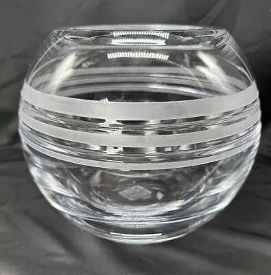 Lenox Kate Spade NY Signed Library Stripe Lead Crystal Bowl - Large - 7.75” Tall • $60