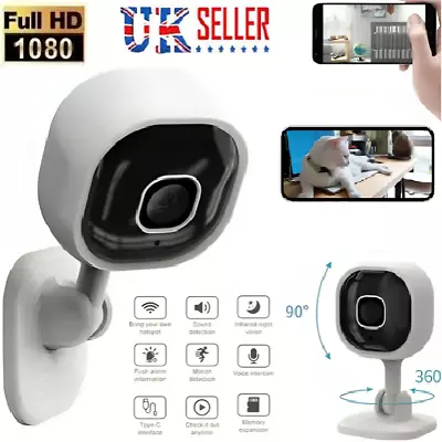 HD 1080P Wireless WiFi CCTV Indoor Outdoor Mini IP Camera CAM Home Security UK • £3.97