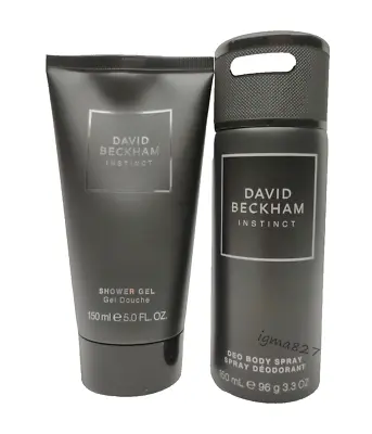 David Beckham Instinct - Body Set Shower Gel & & Deaodorant Spray Men Gift Set • £14.50