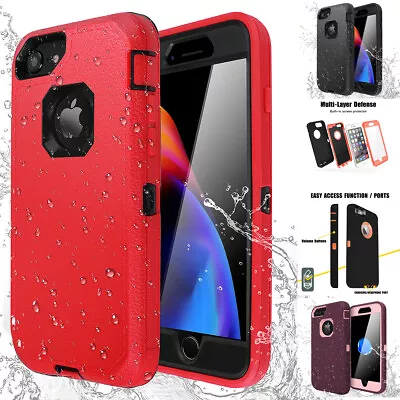 For IPhone SE 2020/8/7/6 Plus Case Heavy Duty Shockproof Hybrid Rubber Cover • $11.99