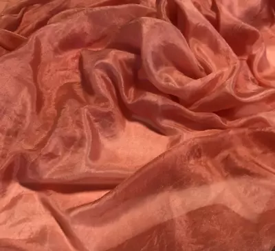 Hand Dyed PEACH China Silk HABOTAI Fabric • $11.99