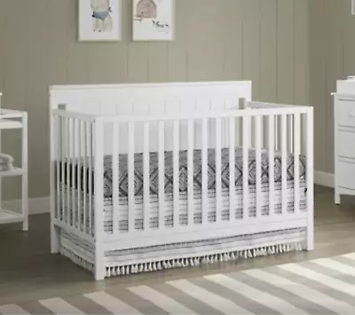 Cunas Para Bebes 4 En 1 Convertible Cama Para Niños Marco Baby Crib Wood White • $259.97