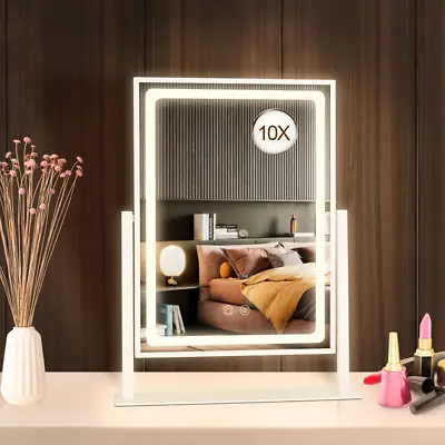 10x Hollywood Vanity Makeup Mirror With Lights Touch Control 3 Color Light Mode • $63.99