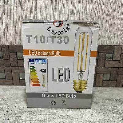 Leools LED Glass Edison Bulb T10/T30 6PK Frosted E26/E27 AC110-AC130 • $12.99