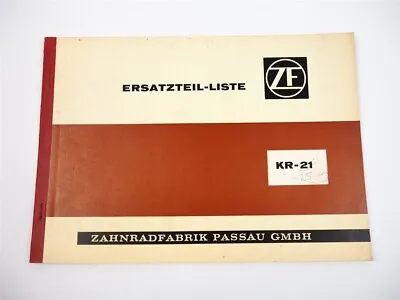 $52.71 • Buy ZF KR21 KR-21 Power Lift Operating Instructions Spare Parts List Maintenance 1967