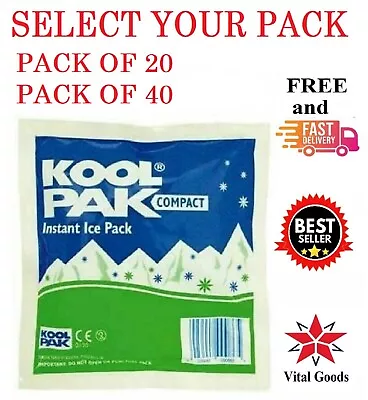 Koolpak Compact Instant Ice Packs Mini Ice Packs For Sports Injury Pain Relief  • £32.97