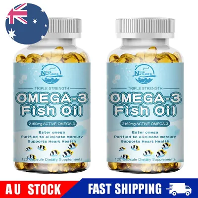 Triple Strength Omega 3 Fish Oil Joint Support Tablets Highest Potency 240 Caps • $39.27