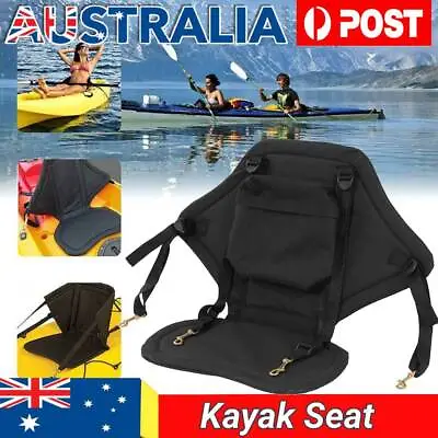$28.88 • Buy Adjustable Canoe Kayak Seat Padded With Detachable BackPack Bag Hooks Straps AU