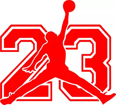 2X Michael Jordan 23 Air Decal Basketball Logo Vinyl Window Sticker Laptop Ipad • $9.90