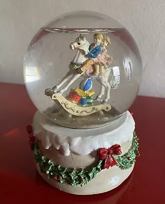 Pleasantville 1893 Musical Water Globe  Jingle Bells  RARE By Joan Berg Victor • $29.95