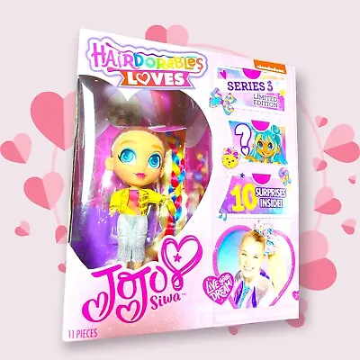 JoJo Siwa Hairdorables Series 3 Limited Edition Doll Rainbow Hair Gold Pants NEW • $30.73