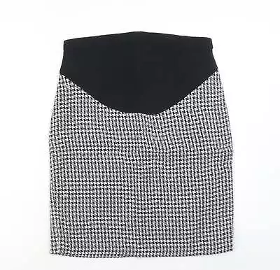Mothercare Womens Black Geometric Acrylic Straight & Pencil Skirt Size 12 • £4.50