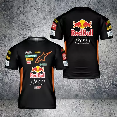 Full 3D Fashion KTM Team Motocross Rbull Men_s T-Shirt Size S-5XL • $23.99