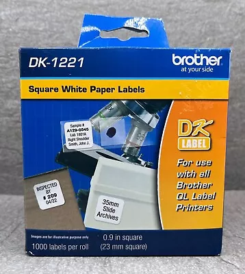 Brother DK1221  Square White Paper Labels For QL Label Printers • $10