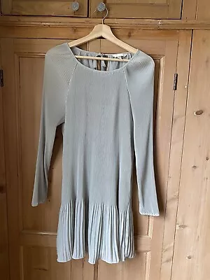 H&M Grey Pleated Dress Medium Worn Once • £8