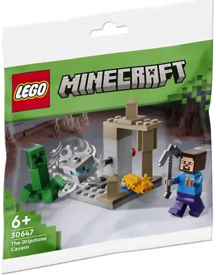 $12.99 • Buy LEGO Minecraft 'THE DRIPSTONE CAVERN' 30647 - STEVE & CREEPER - PolyBag SEALED