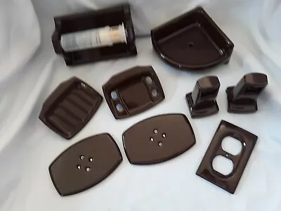 Brown Retro Bathroom Ceramic Accessories New • $9.99