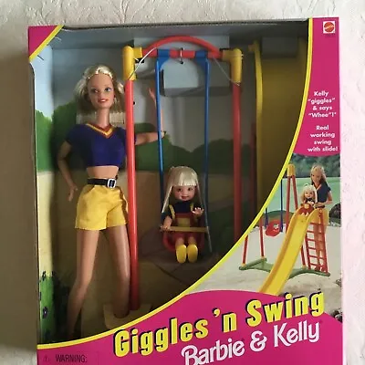 Barbie & Kelly Doll Giggles 'n Swing Play Set Vintage 1998 Mattel NRFB • $55.56