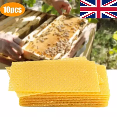 National Beehive Brood Box Wired Wax Foundation Sheets Hive Beekeeping Easibee • £5.78