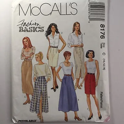McCalls 8176 Straight Full Skirts Button Long Pencil Ladies New Uncut Pattern • £11.50