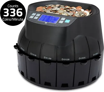 Coin Money Counter Sorter Machine Cash Currency Counting Gbp Automatic Uk Zzap • £249.99