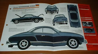 ★★1958 Volkswagen Karmann Ghia Original Imp Brochure Specs Info 58 57 59 Vw★★ • $11.69