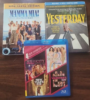6 Blu-ray LOT: Yesterday/Mamma Mia! 2 ( Both Blu-ray/DVD) /Sex & City 1 2 +more • $0.99