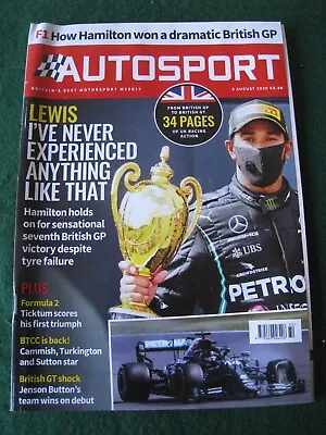 Autosport Magazine Aug 2020 Lewis Hamilton F2 Ticktum Scores Btcc Jenson Button • £5.99