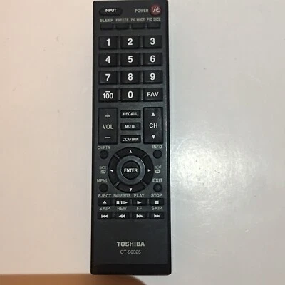 $13.99 • Buy Toshiba Ct-90325 Tv 50l2200u 37e20 22av600 40ft1 32c120u Remote Control-r17