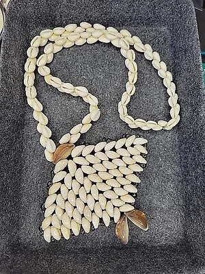 Vintage Tahitian/hawaiian Hand Crafted Cowrie Shell Necklace  • $7.99