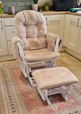 £20 • Buy KUB Glider Nursing Chair With Footstool & Side Pockets