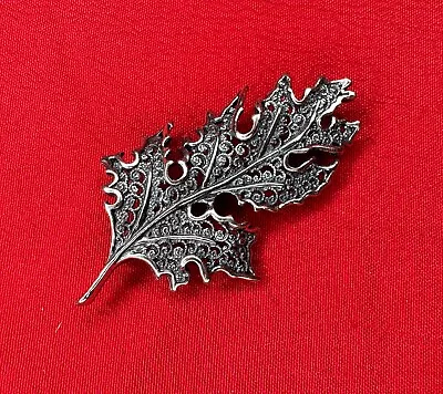 Gorgeous Delicate Vintage Beau Sterling Silver Oak Leaf Brooch From Estate • $15.30