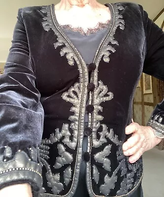 Caroline Charles Black Velvet Evening Jacket • £83