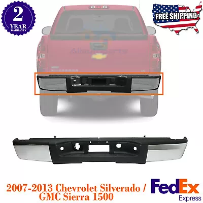 Rear Step Bumper Assembly Chrome Steel For 2007-2013 Silverado / Sierra 1500 • $579.99