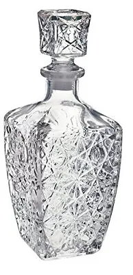 Liquor Whiskey Decanter Vintage Glass Crystal Bottle Wine Stopper Bar Scotch Rum • $23.80