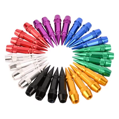 7 Color Metal Long Spiked Valve Stem Caps Trims For Car/Bike/Truck Dust Cover • $2.98