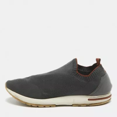 Loro Piana Grey Fabric 360 Flexy Walker Slip On Sneakers Size 43 • $371.70