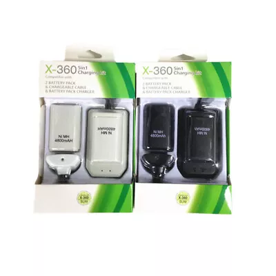 $22.85 • Buy For Xbox 360 Battery+Charger Cable Pack USB Wireless Rechargeable Controller AU