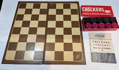 Vintage Milton Bradley Coca Cola Checkers & Board  • $59.99