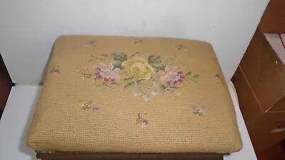 Retro Small Foot Stool/sewing Box Ottoman Mid Century • $42