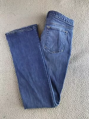 Eddie Bauer Jeans Women 12 L Blue Denim Medium Wash Mid Rise Straight 33  Inseam • $22.39