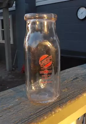 $18.95 • Buy Vintage Sanitary Milk And Ice Cream Co. Red Paint Milk Bottle Morgantown W Va.