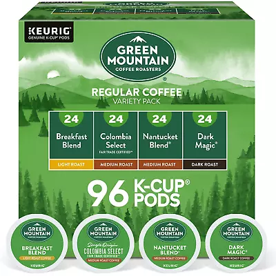 Green Mountain Variety Pack Coffee Keurig K-Cup Pods 4 Flavors 96 Counts • $59.90