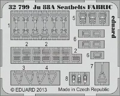 Eduard 32799 X 1/32 Ju 88A Seatbelts Fabric-Type For Revell (Painted) • $34.50