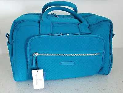 NWT VERA BRADLEY Iconic Compact Weekender Travel Bag-Bahama Bay Microfiber • $110