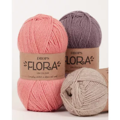 Alpaca And Wool Yarn DROPS FLORA Yarn For Knitting Sock Yarn Crochet Yarn • $3.38