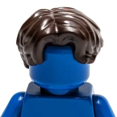 Lego - Minifigure Hair - Dark Brown Middle Part Wavy Bangs BTS • $2.99